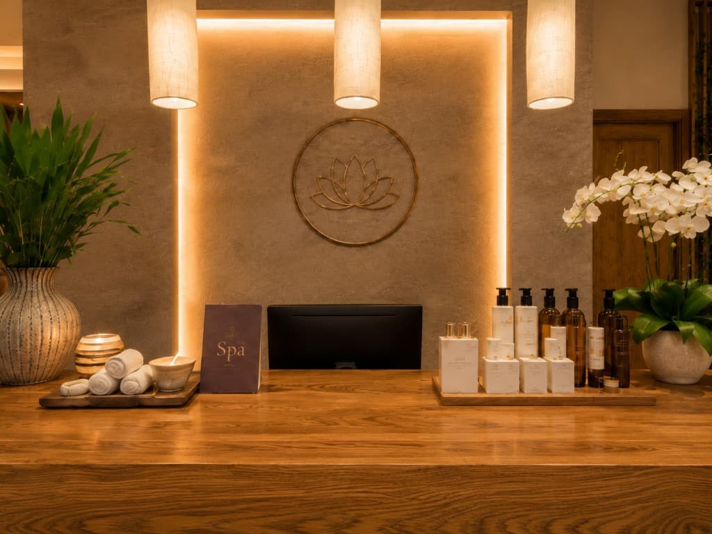 Recepción de spa con hablador Onda y pase en Wallet